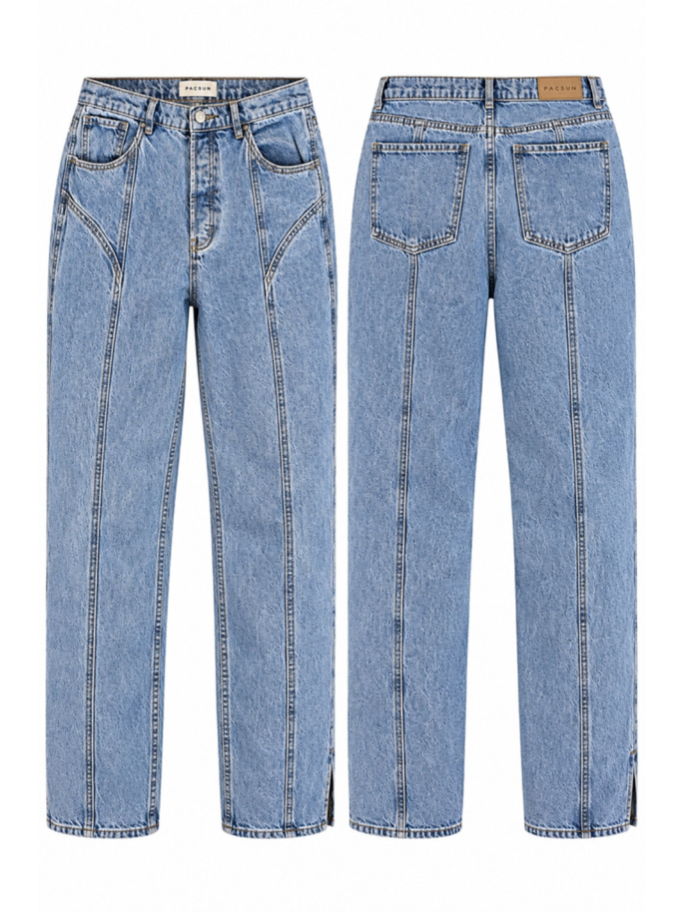 PacSun Dad Jeans Womens Size 30 Light Wash High Rise Seamed 100% Cotton Y2K